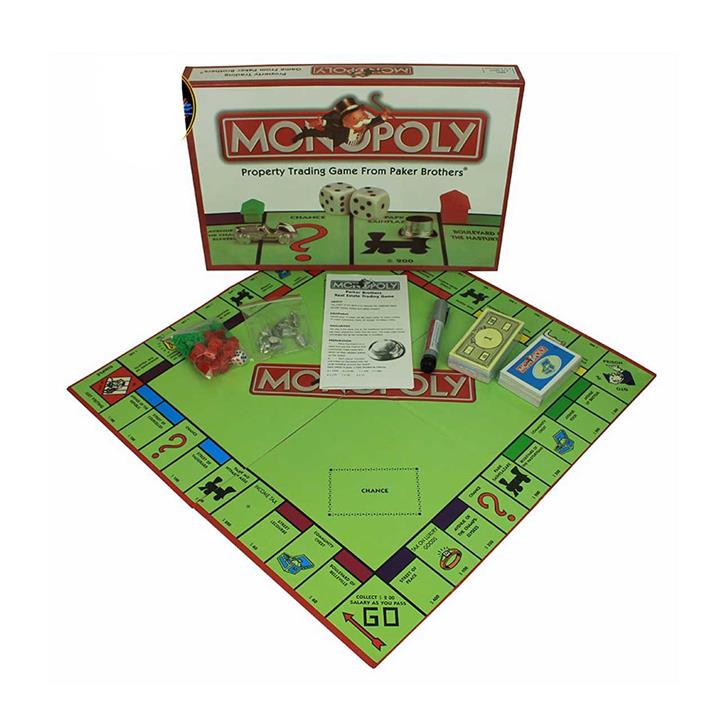 بازی فکری مونوپولی طرح هاسبرو مدل مهره فلزی monopoly classic